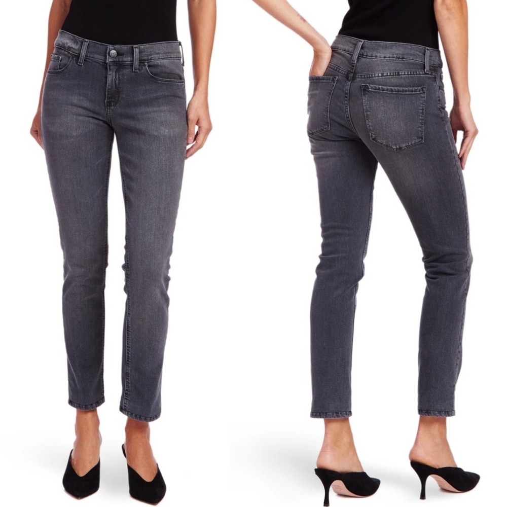 Mott & Bow Boyfriend Allen Jeans Womens Size‎ 26 x 28 Denim Slim Straight Gray